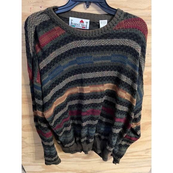 florence tricot Other - VTG Men's Florence Tricot Sweater Coogi Style Large Grandpa Knit‎ Italy